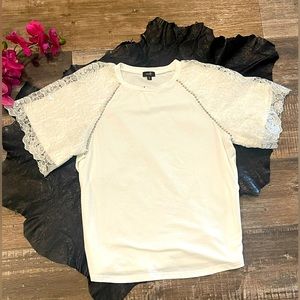 Fashion Top with Lace Sleeves for women Size XL